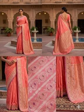 Women Pure Assam Silk Saree Designer Handloom Festive